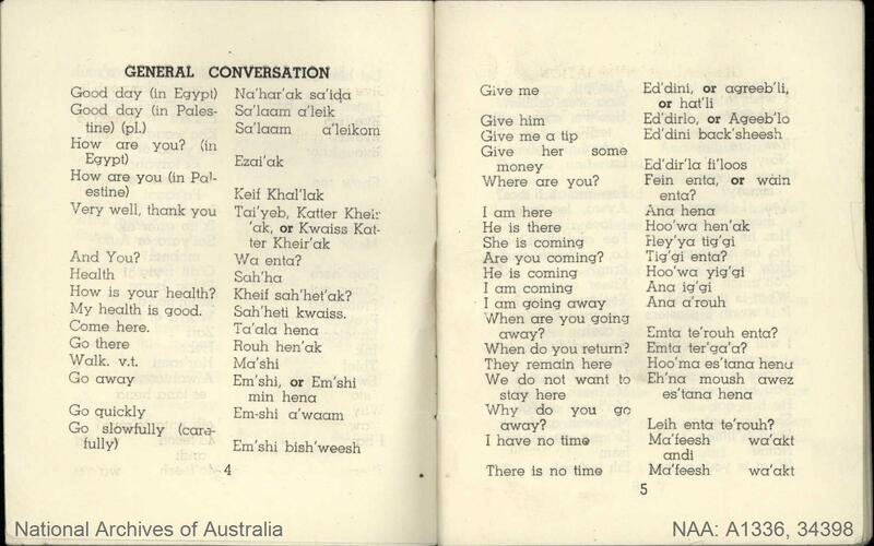 Handbook of Colloquial Arabic for the Use of Troops and Tourists in Egypt, Palestine, Syria and Transjordan 3913632.jpg