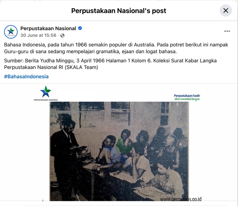Perpusnas BI Australia 1966.jpg